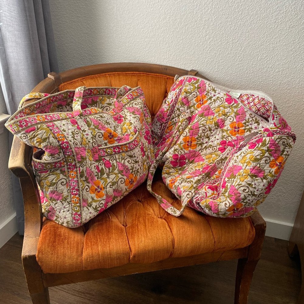 Large Vera Bradley Duffel Bag Set